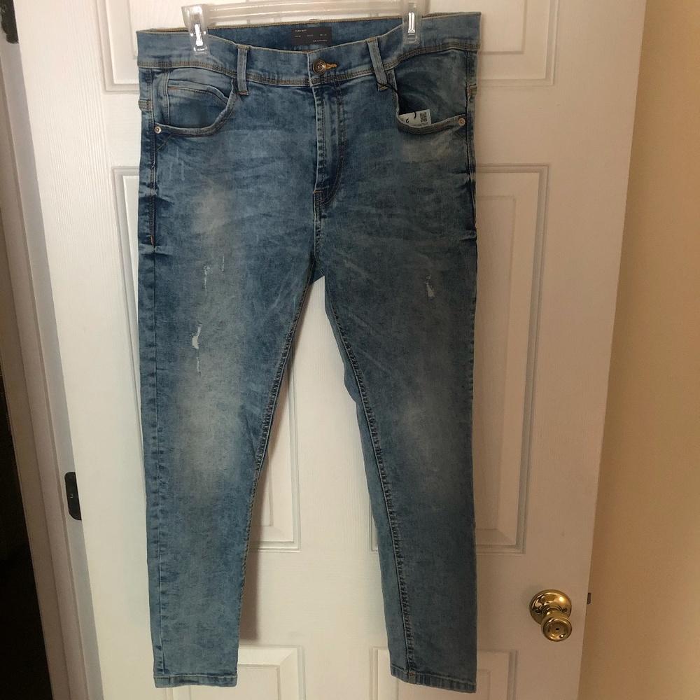 NWT Zara Man Skinny Fit Quarter Length Jeans/Sz 36